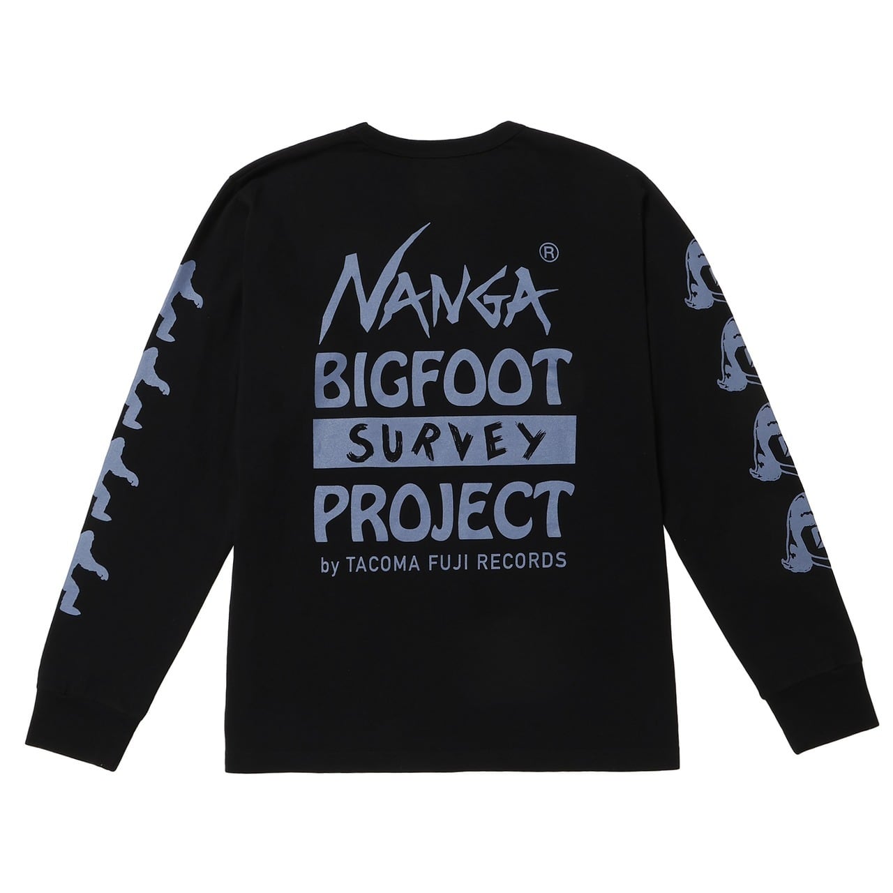 NANGA×TACOMA FUJI RECORDS BIGFOOT SURVEY PROJECT LOGO L/S TEE