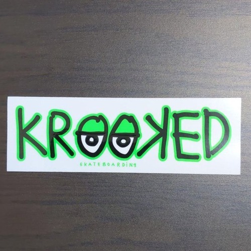 【ST-797】Krooked Skateboards EYES BAR 432 クルキッド スケートボード ステッカー green