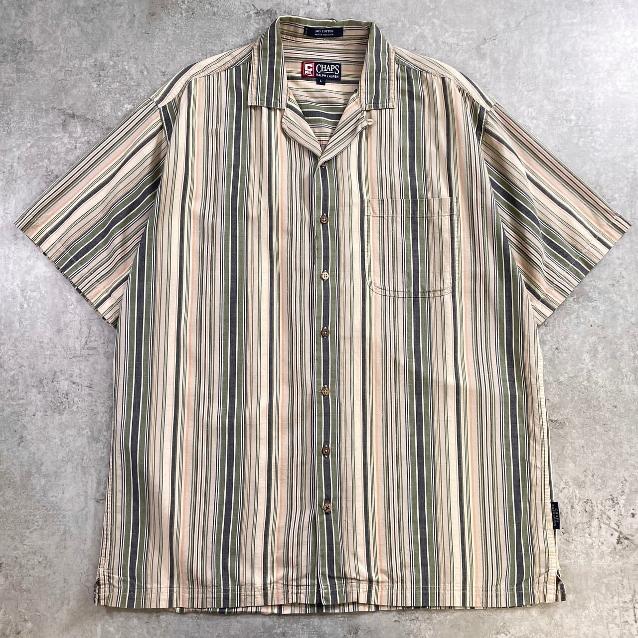 90年代 CHAPS Ralph Lauren チャップス ラルフローレン開襟 オープン