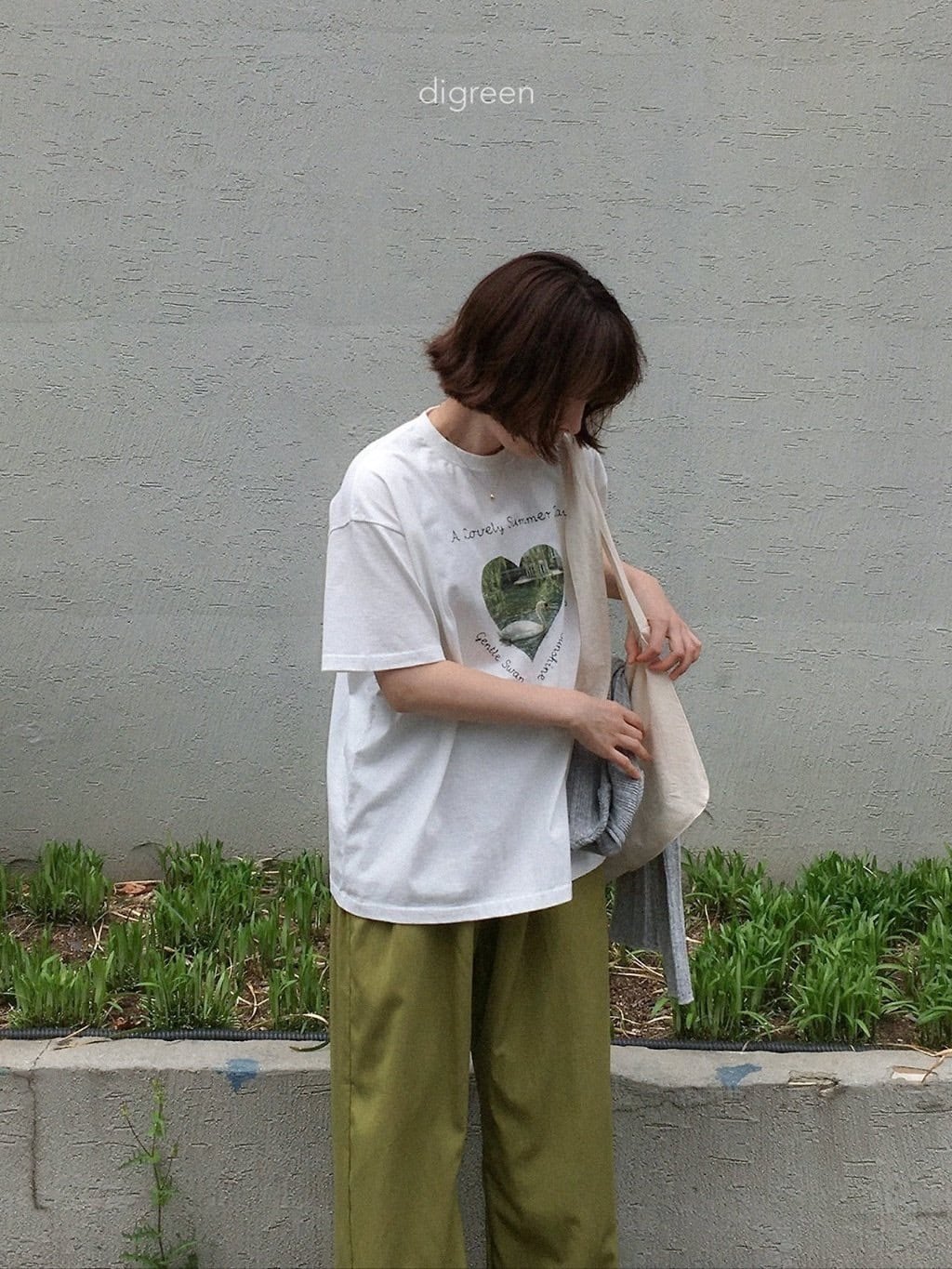 【即納/adult free】ピュアスワンTシャツ/ digreen