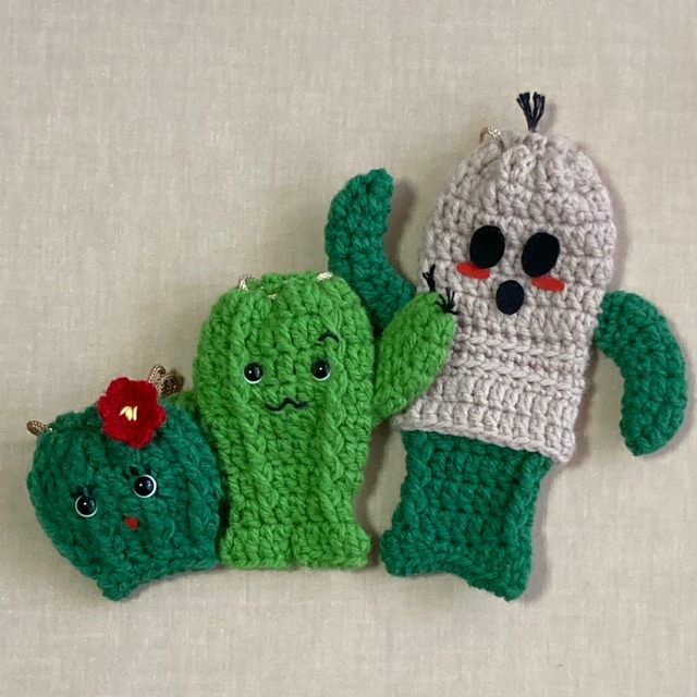 かぎ針編み材料キット 春日井市キャラクターサボテンポーチ材料キット にっとも堂