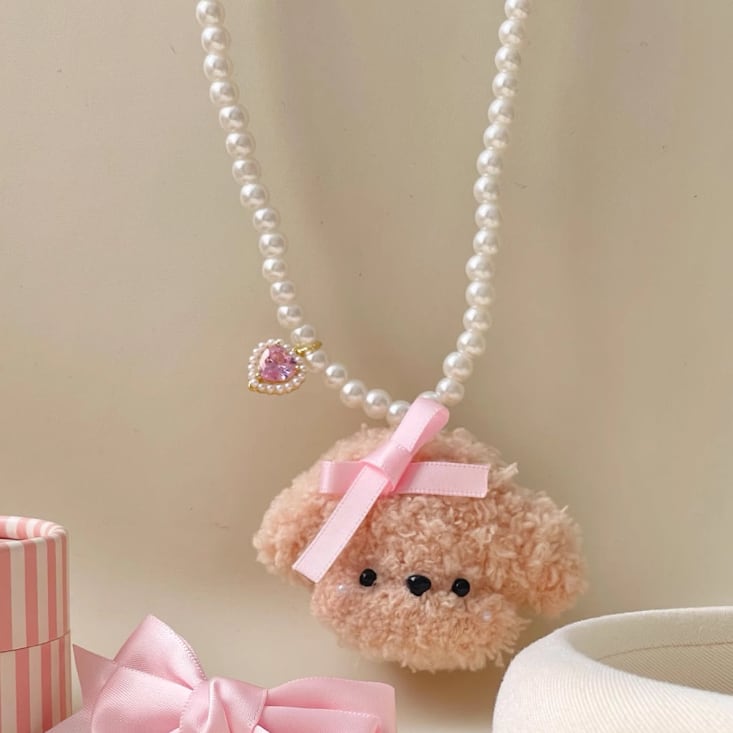 アニマルぬいぐるみパールネックレス ・65793 | sucrier ( シュクリエ