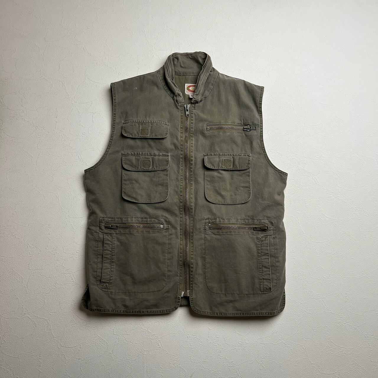 90s LANDS' END ダウンベスト ランズエンド ダークブルーグリーン XL