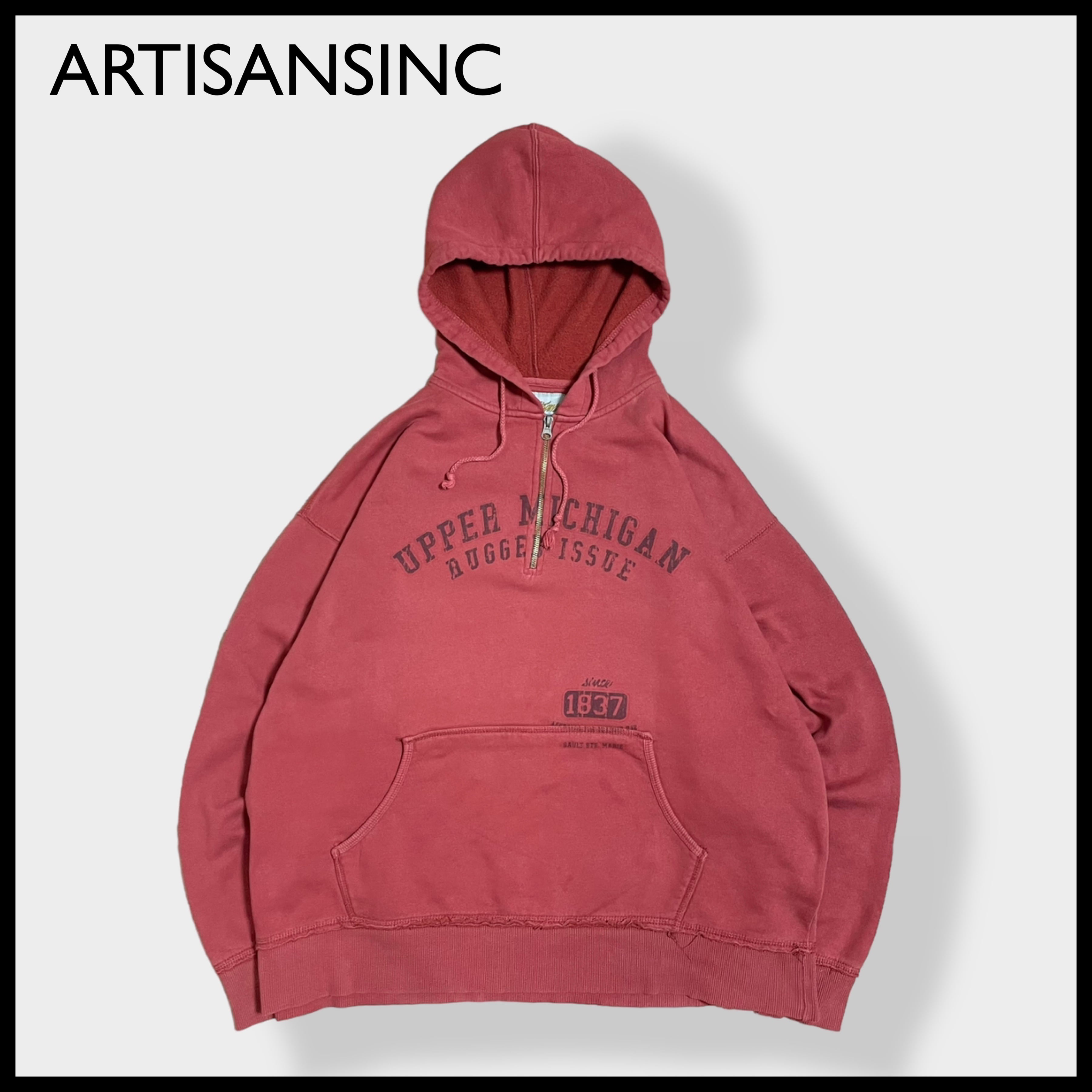 ARTISANSINCハーフジップ スウェット パーカー フーディー