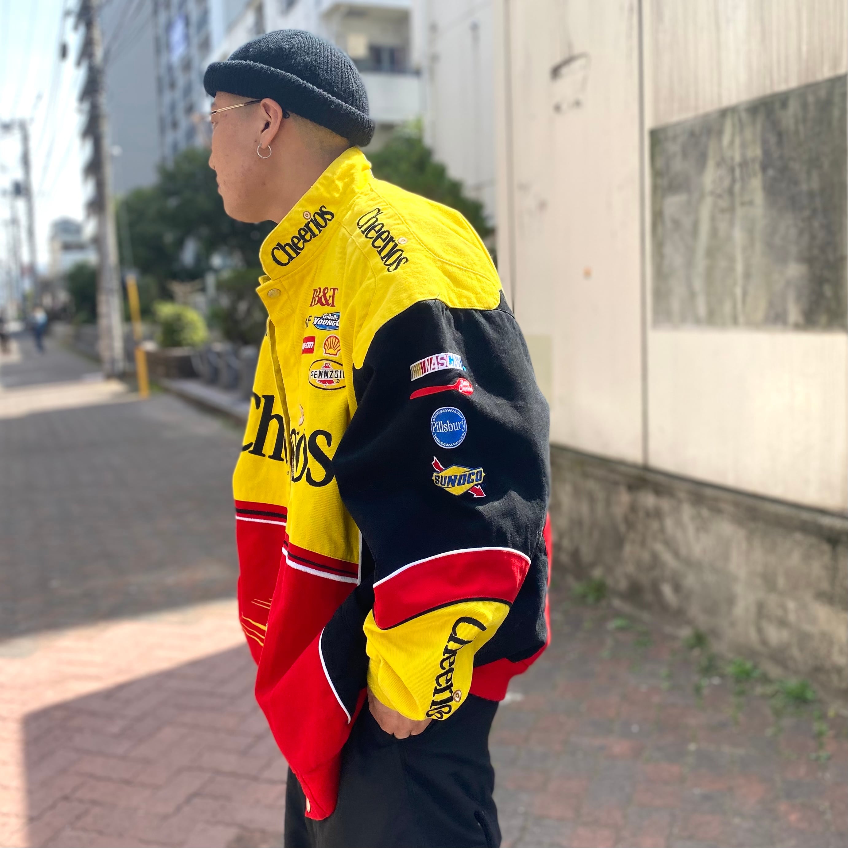 size：2XL程度【 Cheerios 】BIG SIZE NASCAR チェリオス ナスカー