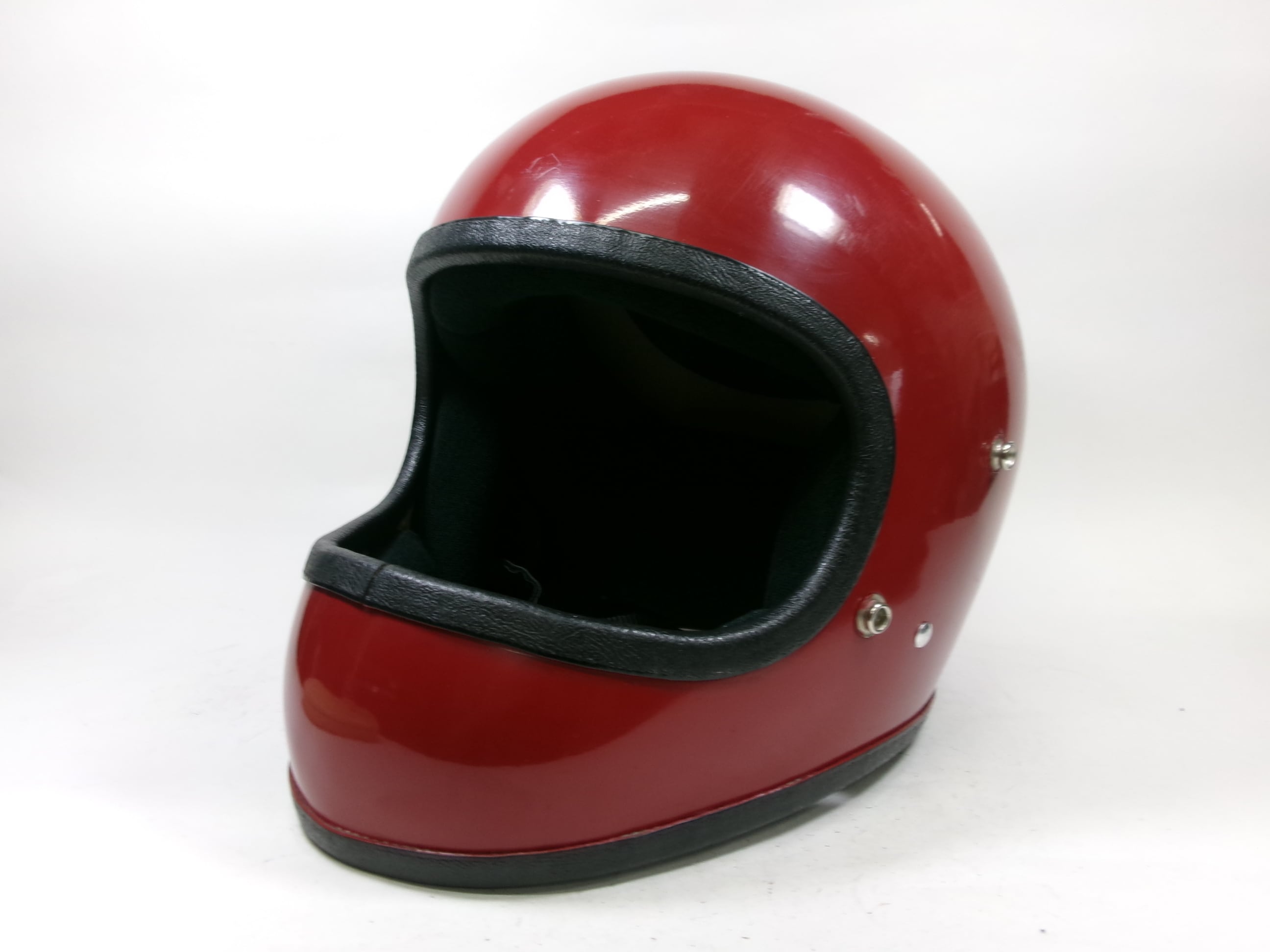 最初期 70s BELL MOTO 3 赤 7 3/8 目深加工済み L 初期! 70s BELL MOTO 3 赤 7 1/8 目深加工済み☆ 70年代 ベル モト3