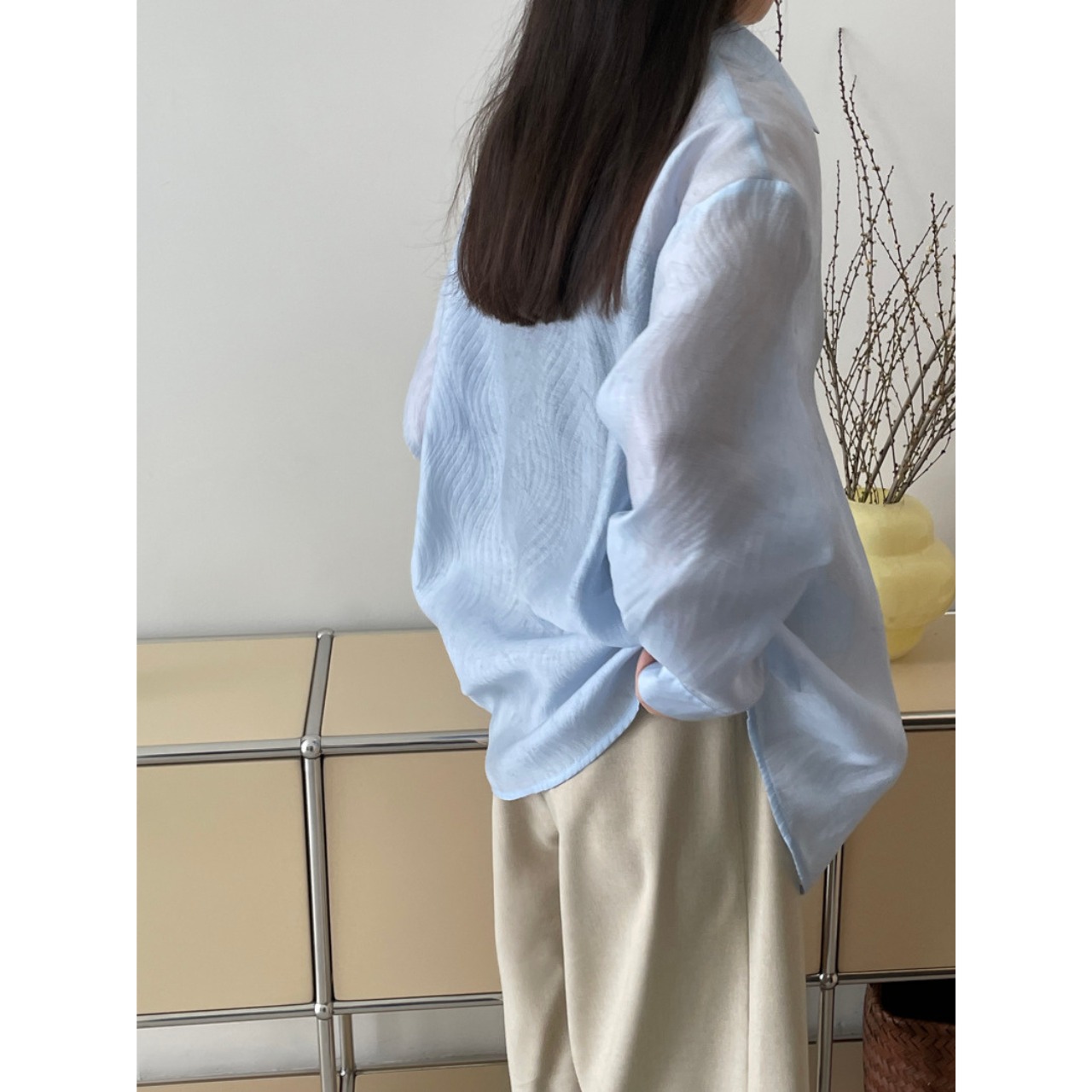 シアー オーバーサイズ シャツ 10029