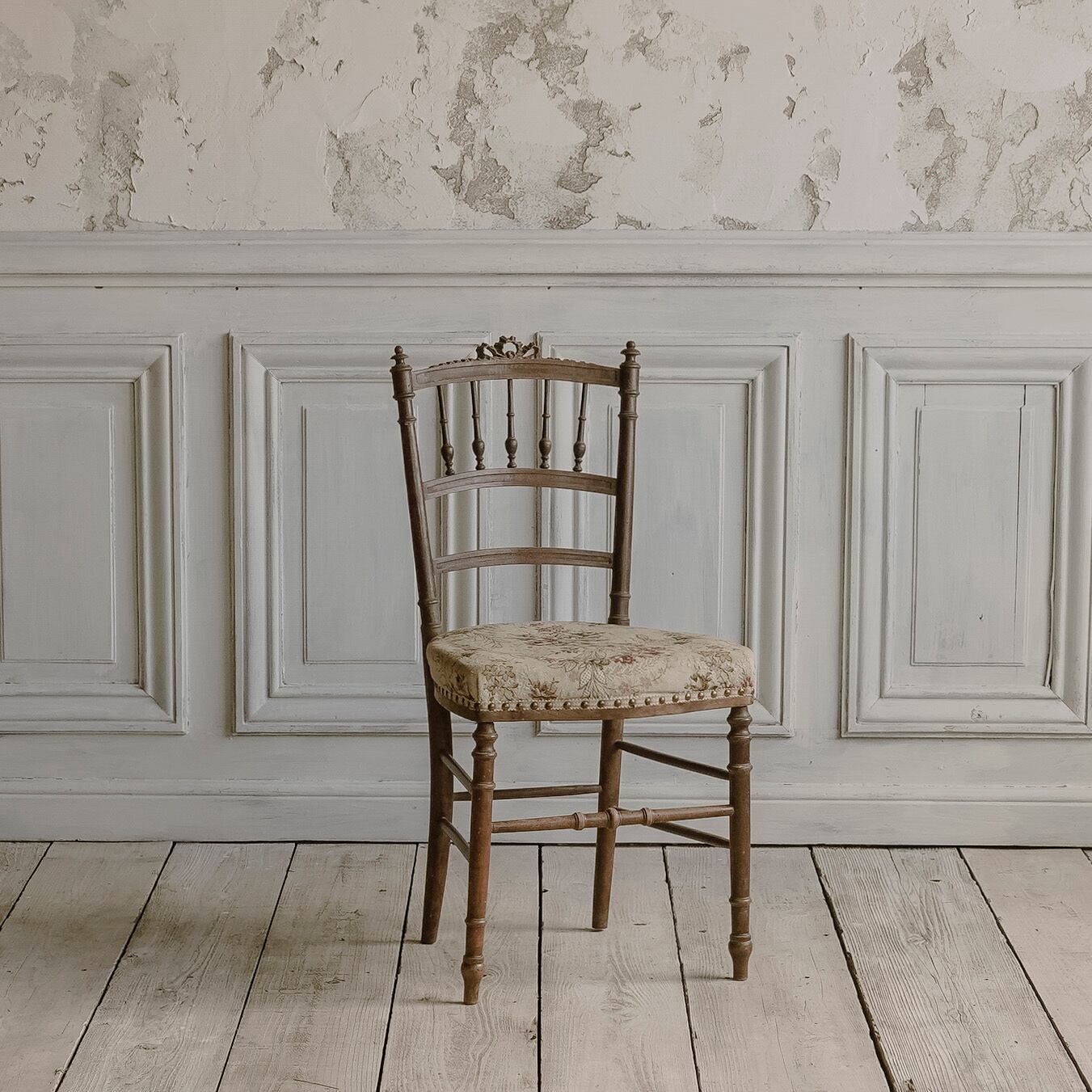 チェア/植物モチーフ/アンティーク/ディスプレイ/ゴブラン/椅子/イス