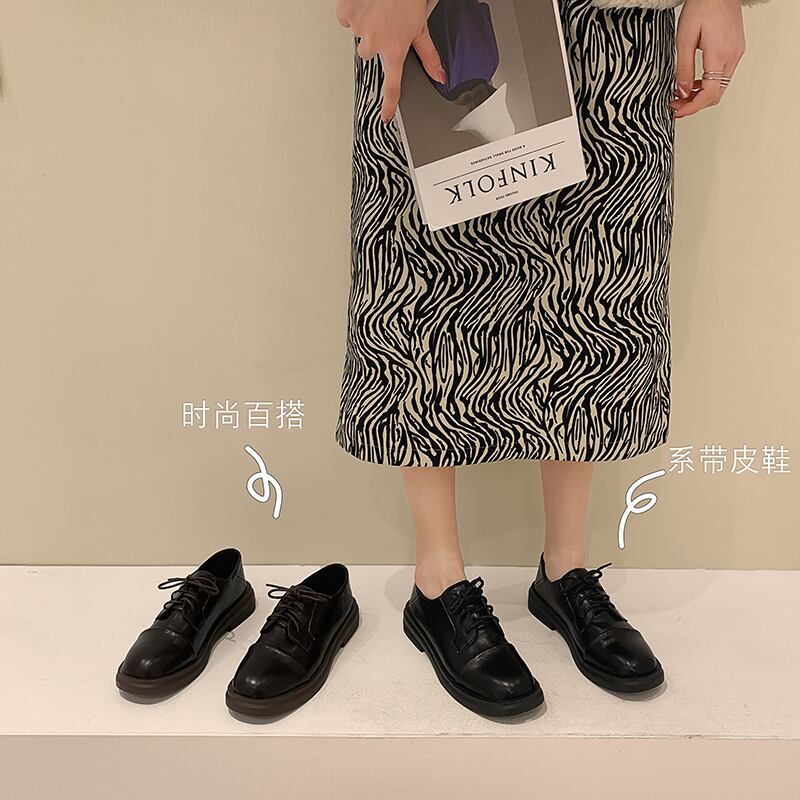 スタイルレザースプリングキャップ シングル 靴 シューズ 春物 ラウンドトー フェイクシューズ68278391273