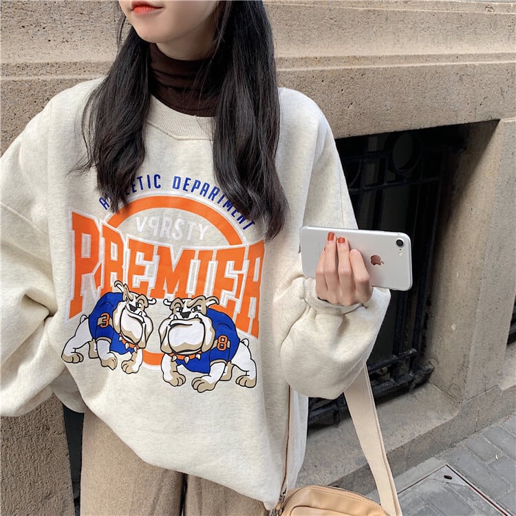 RAUGH トレーナー　Big Logo Sweat Shirt yellowメンズ