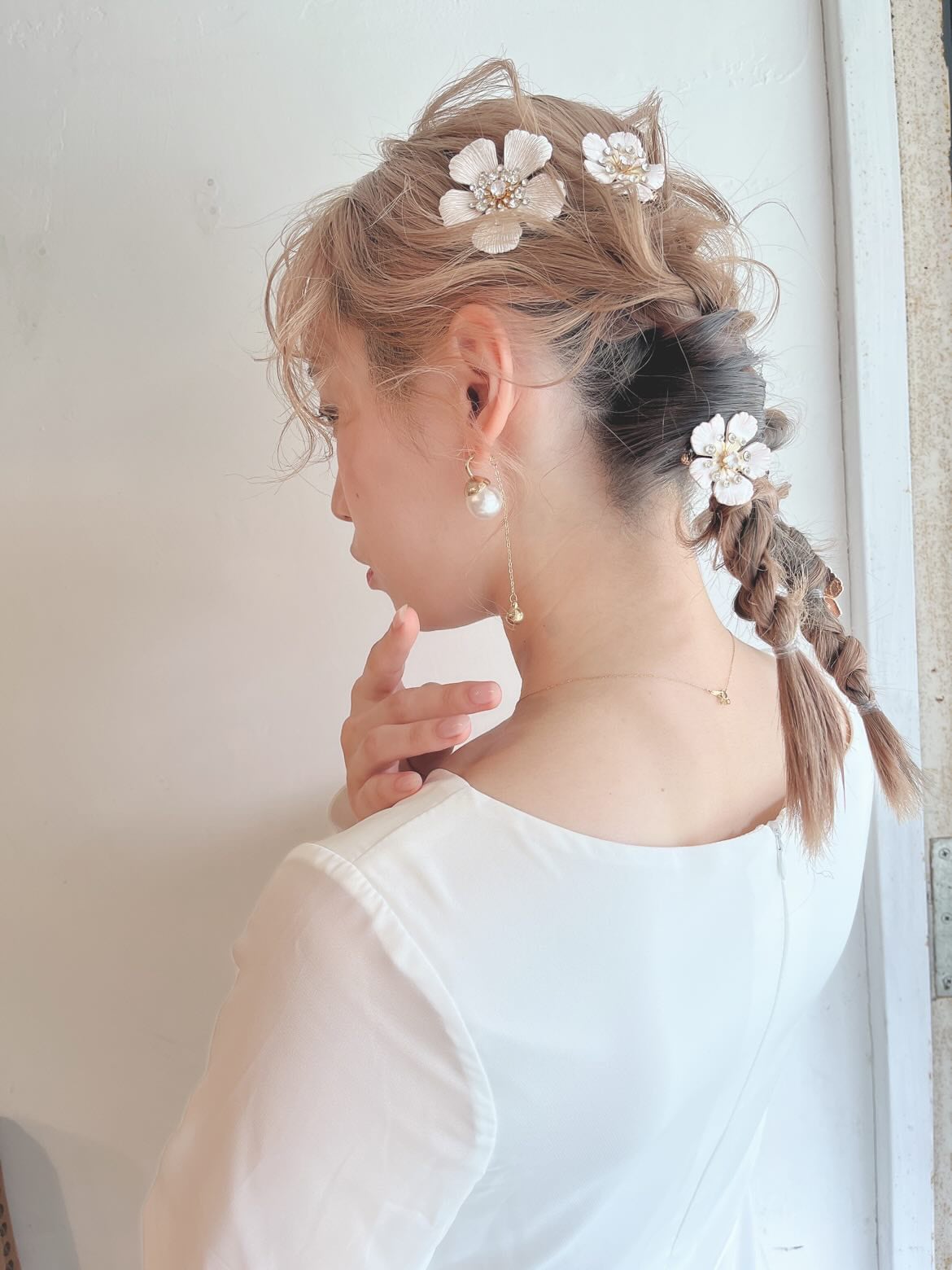 H-148 Flower Hair Comb 5点セット | ウェディング・ブライダル