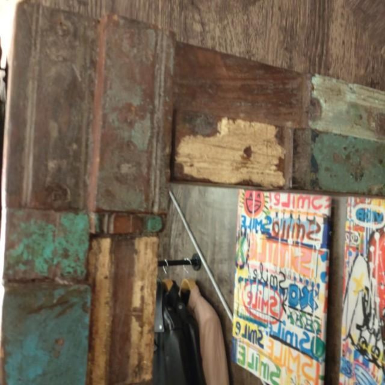 【One-of-a-kind-item】Vintage Mirror　Wood Mirror　Wallhanging Mirror　Full-length Mirror　
