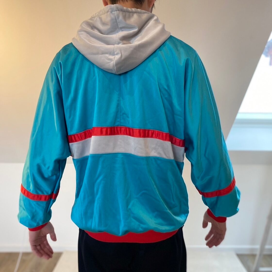 adidas ハーフジップパーカー ブルー×レッド メンズ XL | PAY ID