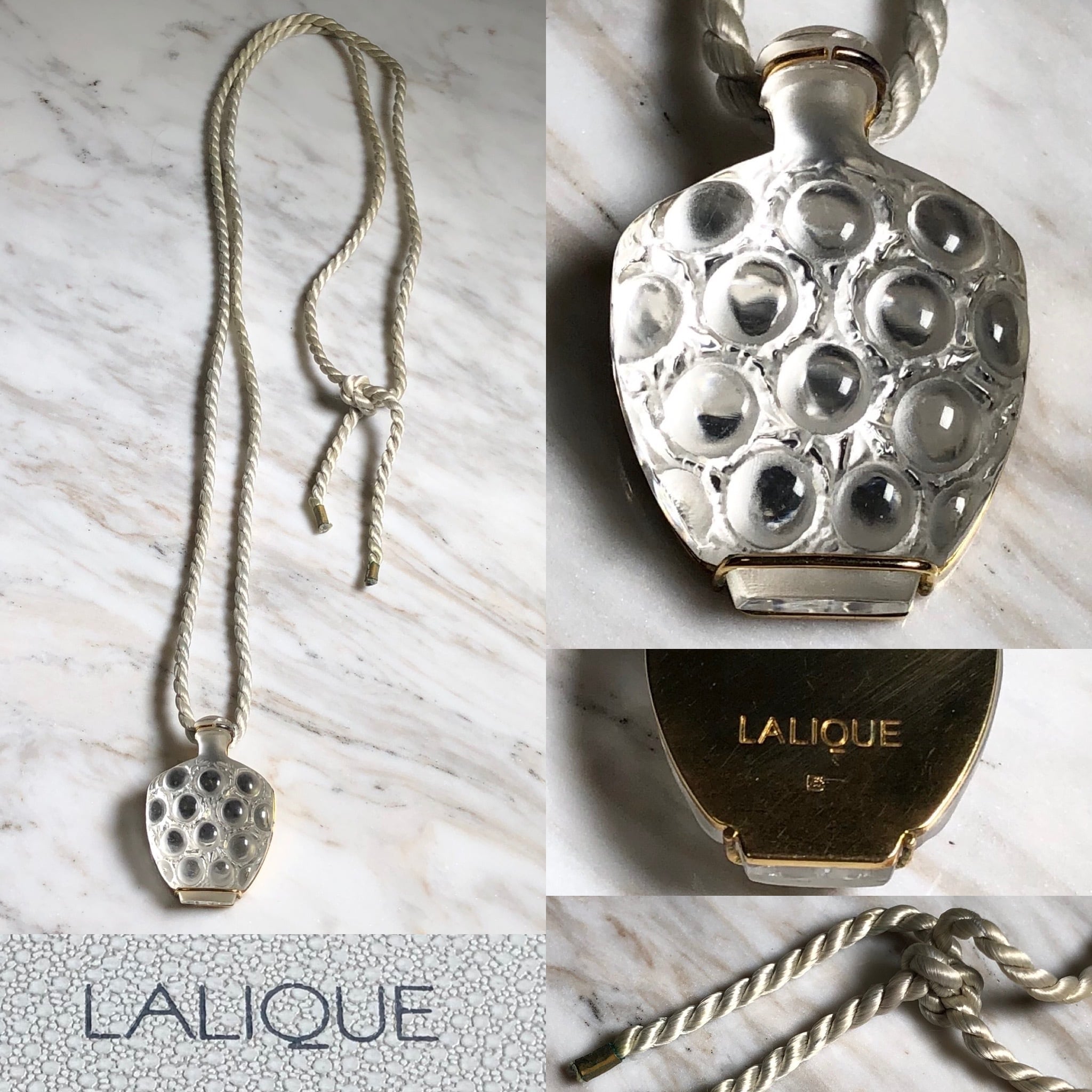LALIQUE perfume bottle motif crystal pandant | NOIR ONLINE