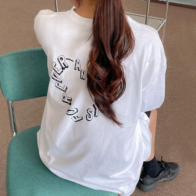 Y-3555　2024春新作♡FOREVERハートプリント長袖Tシャツ　ホワイト　0119