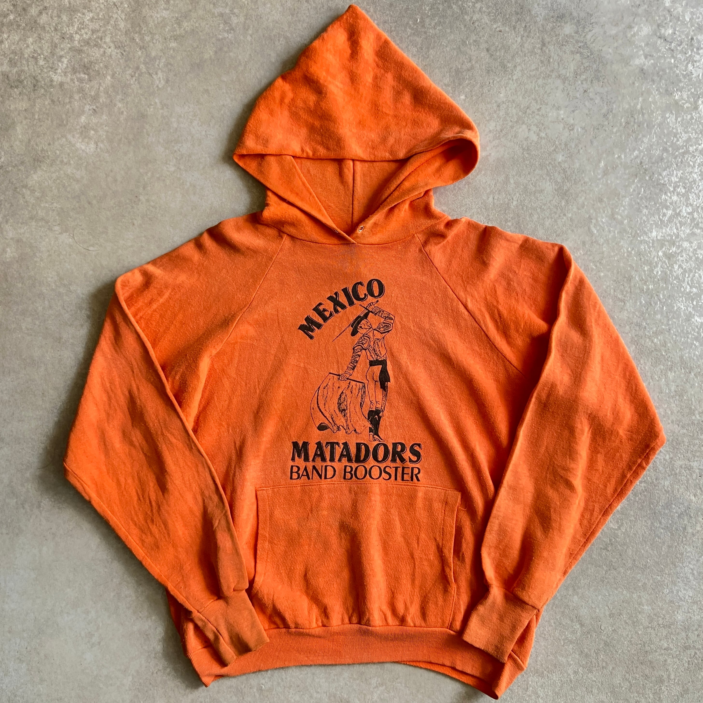 1980s Healthknit Orange Hoodie XL Made in USA G709