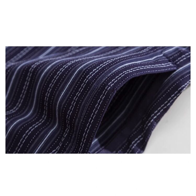 ★CONTRAST STRIPED LONG SLEEVE SHIRT　　　A0814