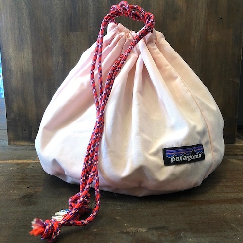 Patagonia custom Drawsting bag【巾着袋】ピンク