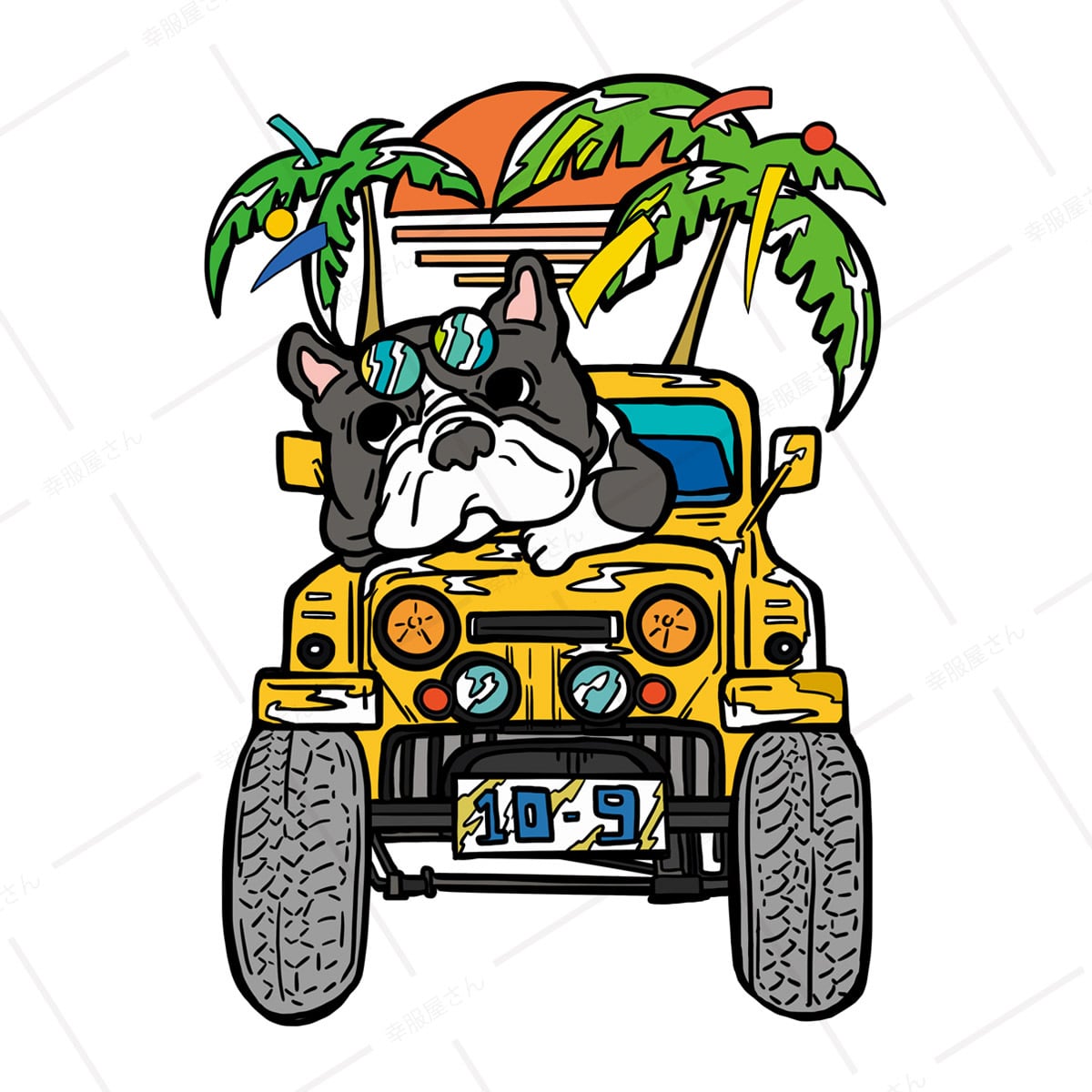 ドライブ フレブル 犬 Tシャツ 夏 dog15