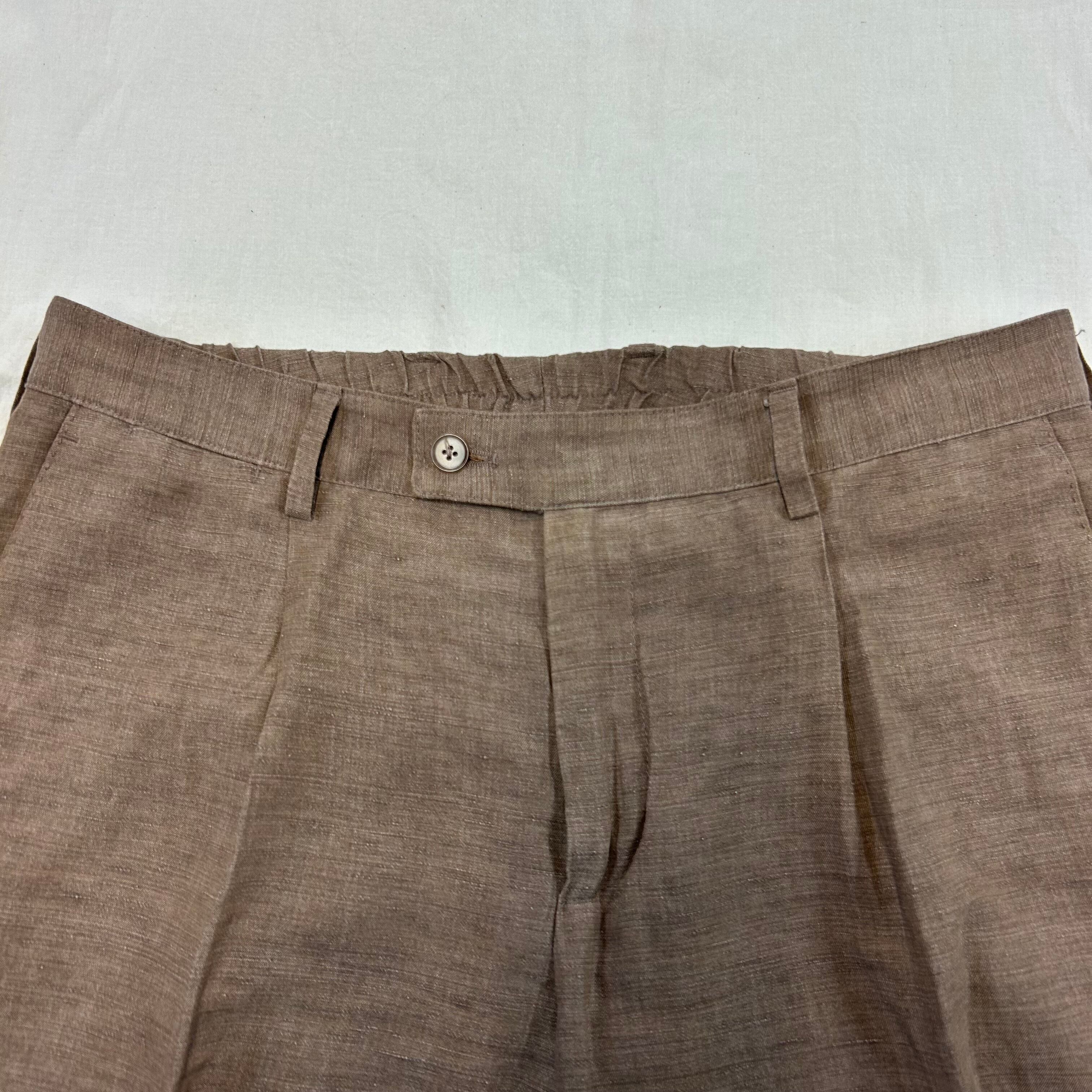 LARDINI BROWN LINEN SUIT《48》 | safarionline