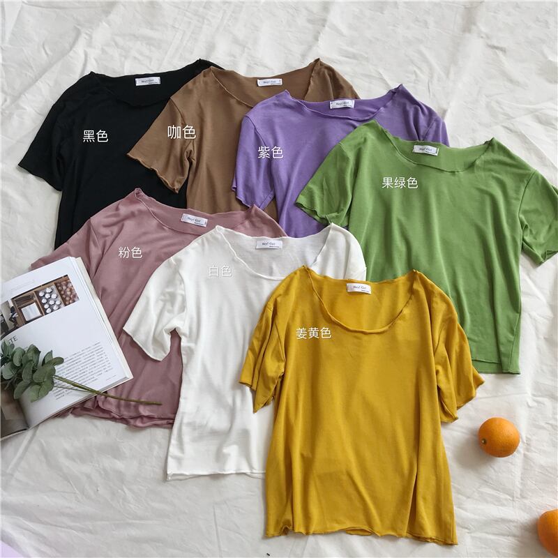 2020年夏の新バージョン緩い白のシンプルな半袖Tシャツ女子学生カジュアル半袖トップスシャツ 1号婦人96883498449