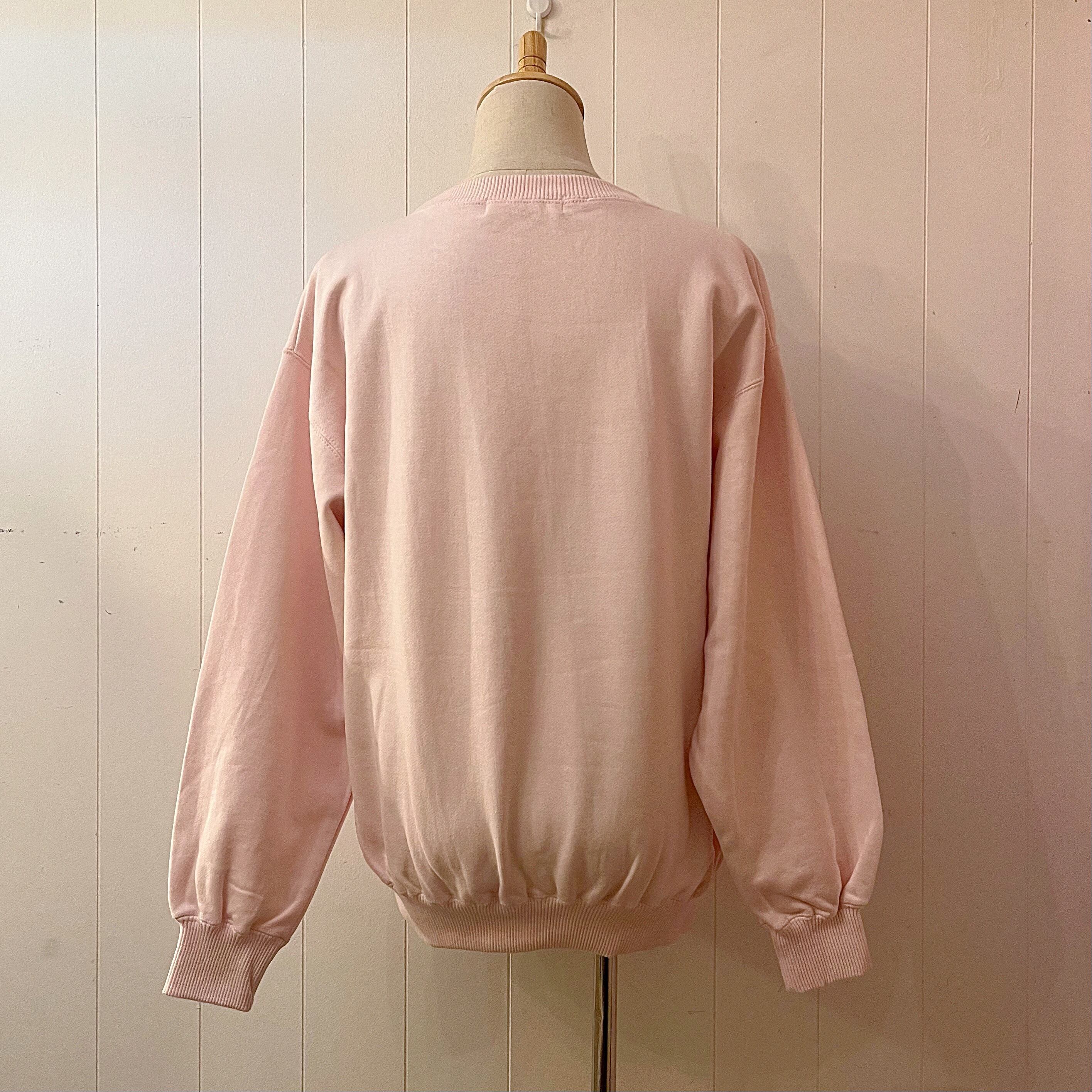 bear patchwork pink sweat