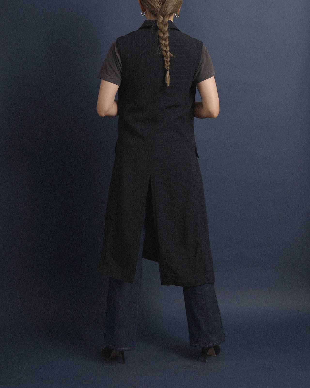 Helmut Lang / Striped Long Vest - 1