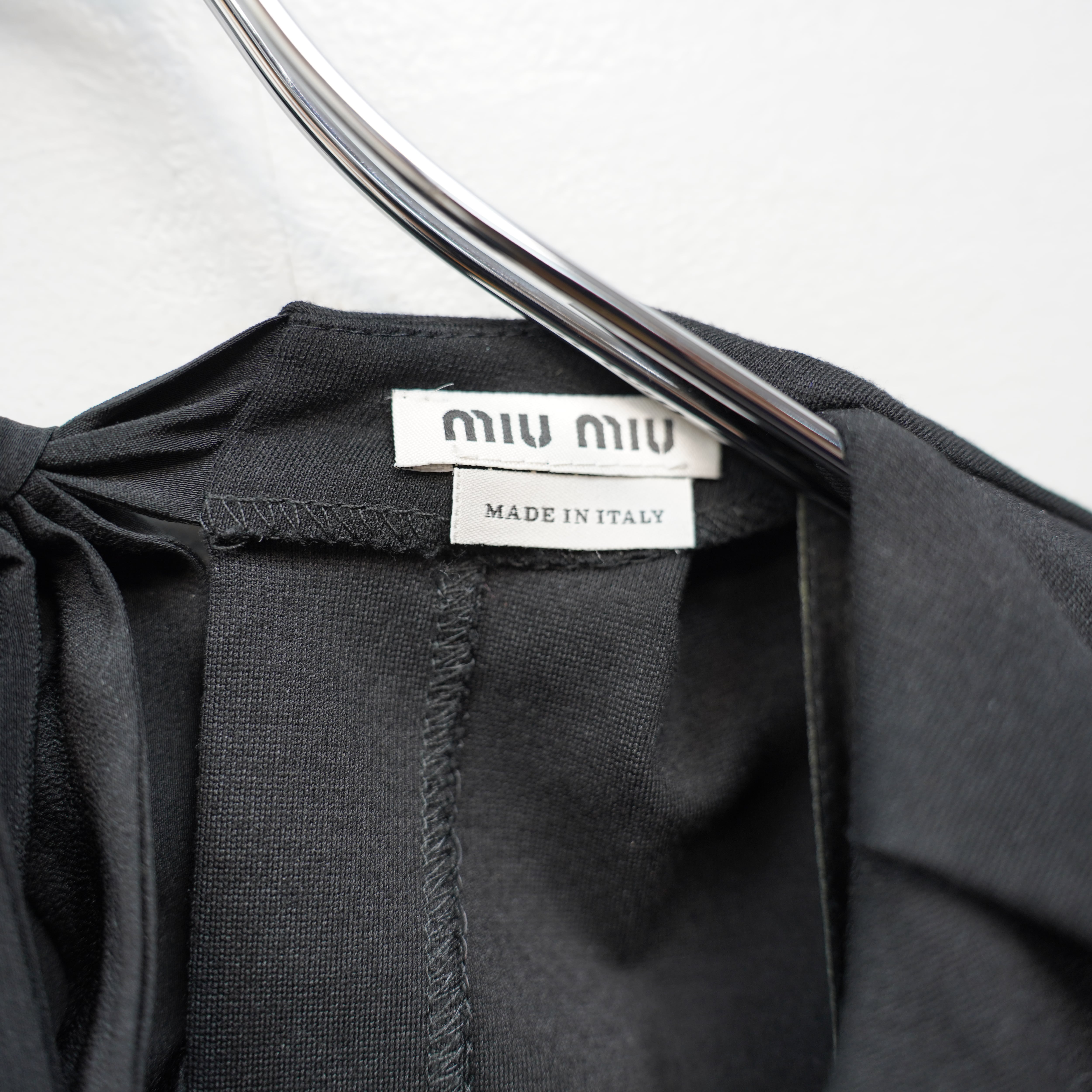 MIU MIU BACK RIBBON DESIGN ONE PIECE/ミュウミュウバックリボン ...