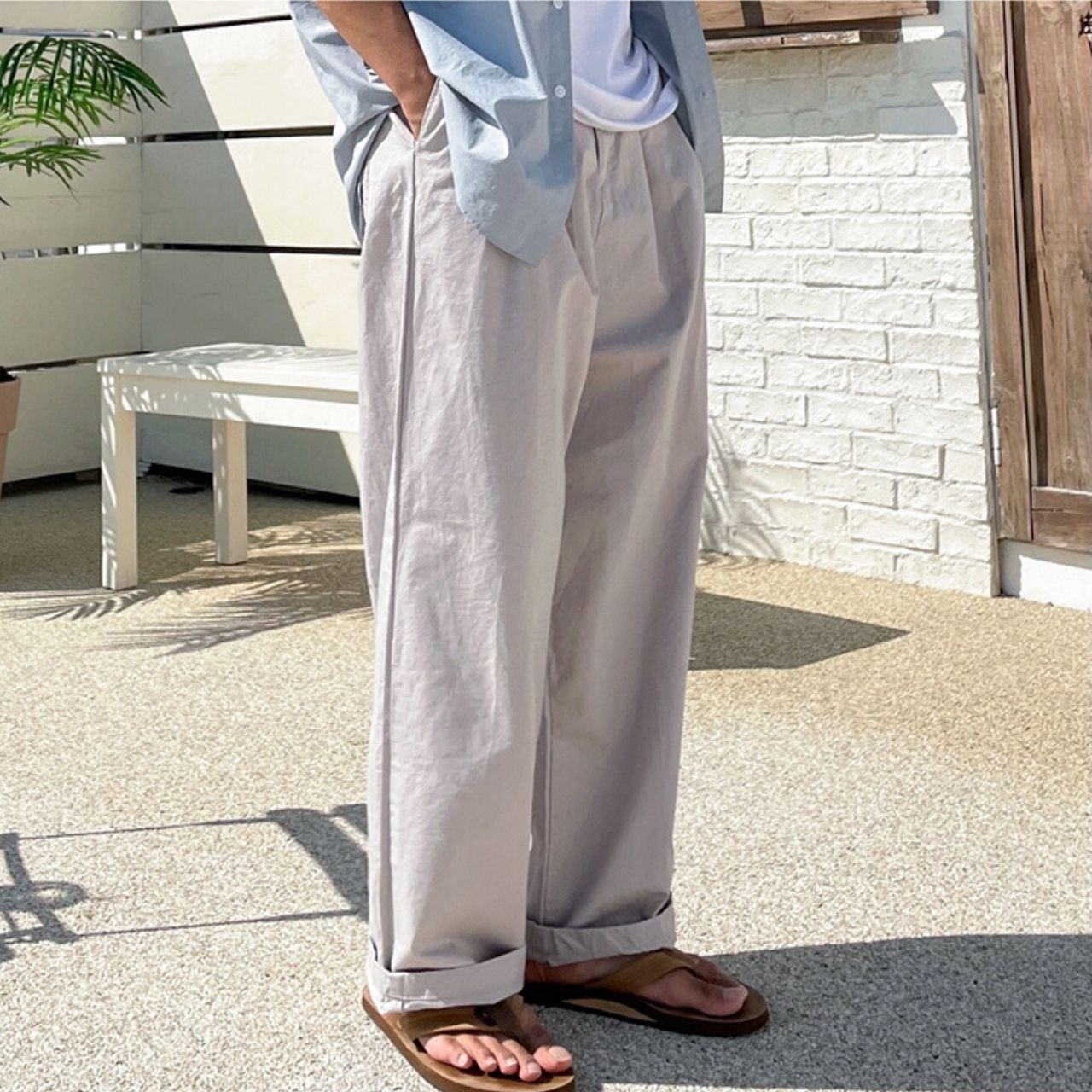 ストレートドレープワイドパンツ 　MT0080446