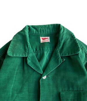 Vintage 50-60s loop collar corduroy shirt -RENROD-