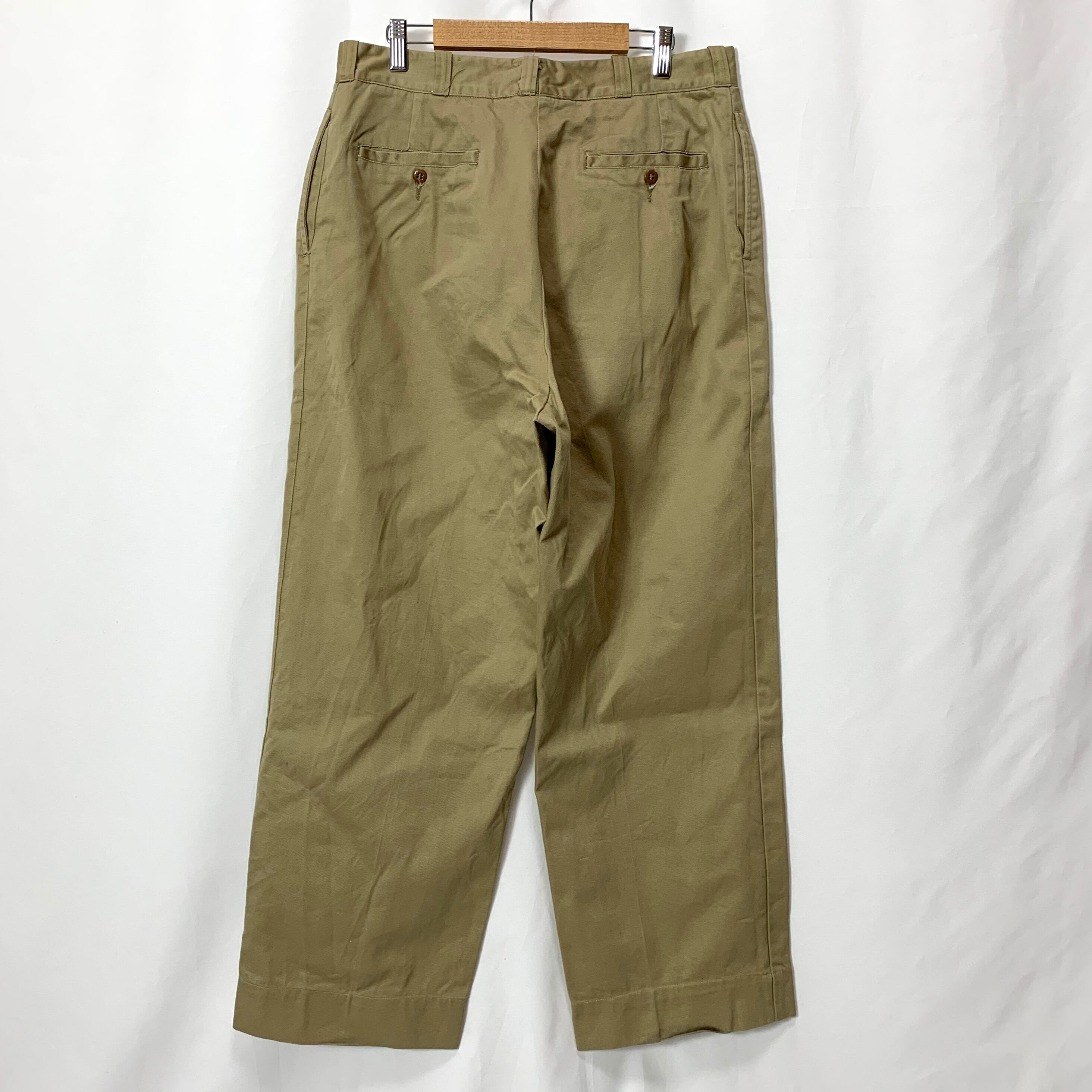 vintage 50s CHINO PANTS TROUSERS U.S. ARMY military slacks