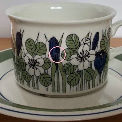 アラビア クロッカス ARABIA Krokus ティーカップ＆ソーサー②