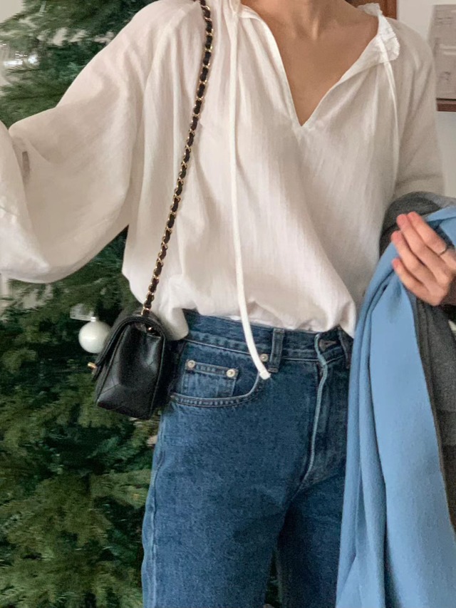 (OUNCE) pitch frill blouse