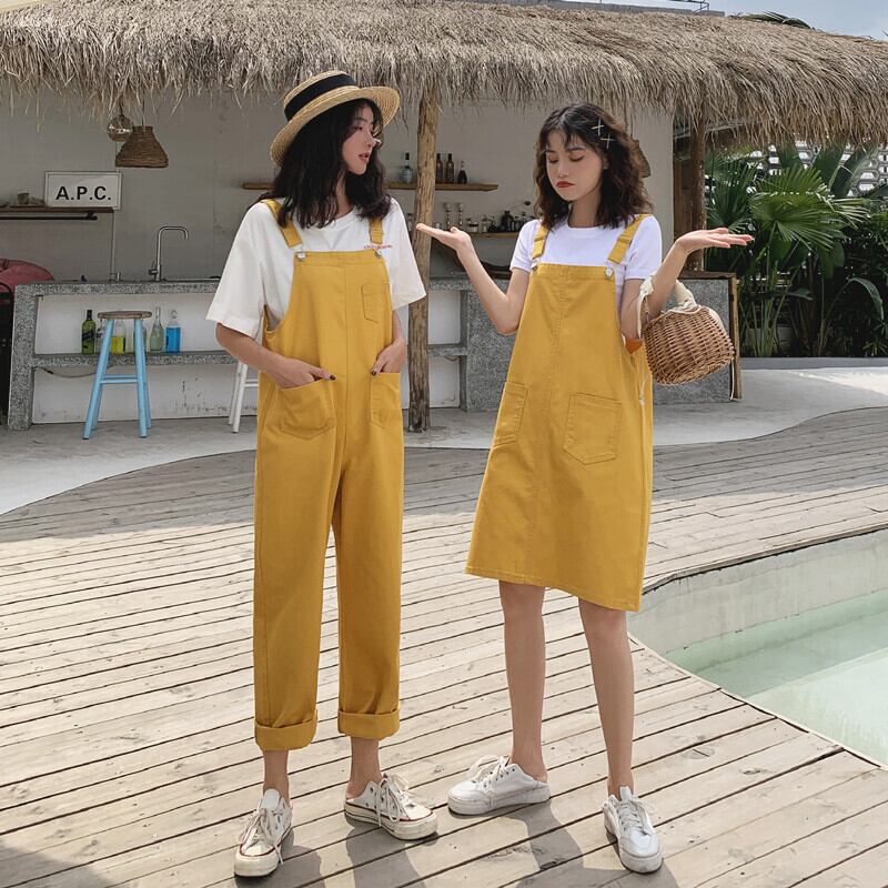 ジーンズウィメンズストレートルース2020年初春ガールフレンドオールマッチビブパンツ年齢を減らすウエスタンスタイルのビブスカート 1号婦人70683400798