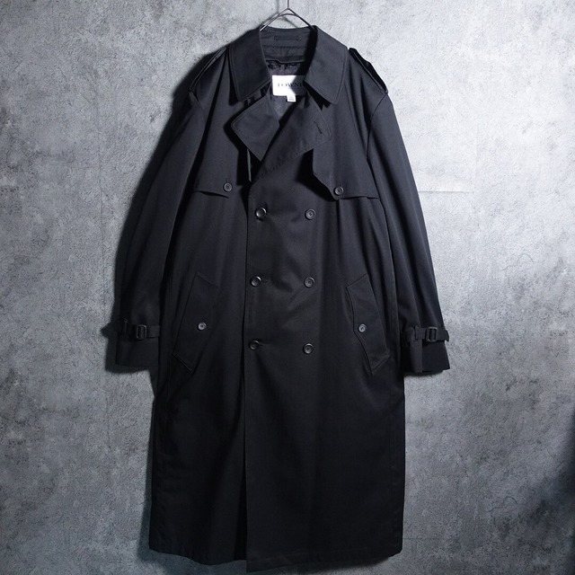 "LONDON FOG" Black liner maxi length trench coat