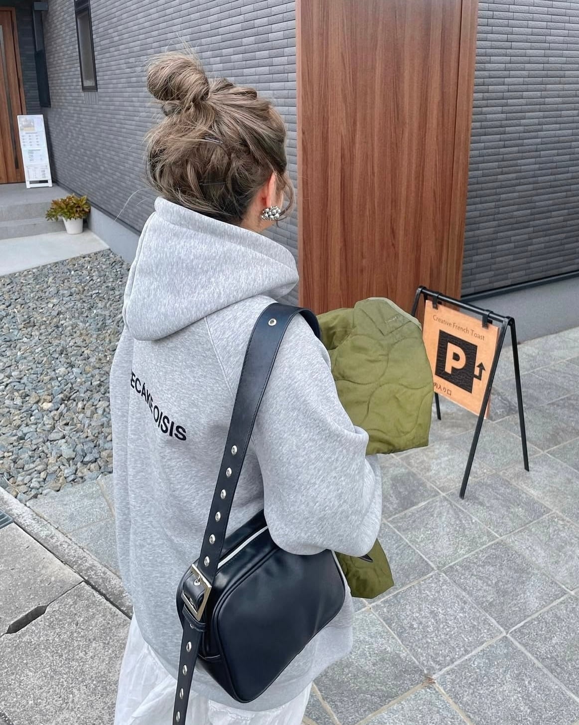 2color / オーバーサイズプリントフーディー