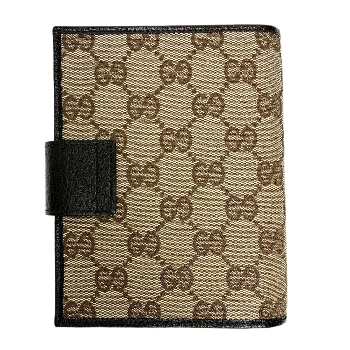 中古】 グッチ GGキャンバス アジェンダ 手帳 6穴式 レザー 115240