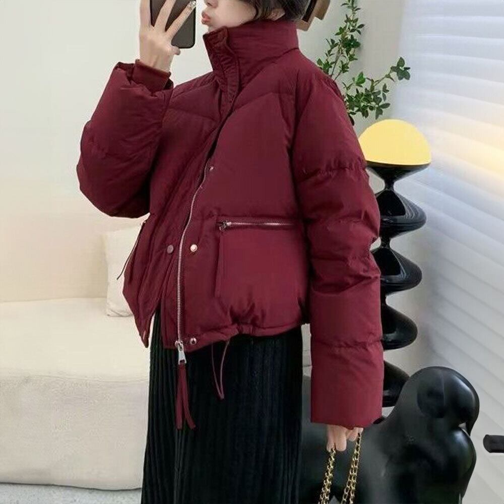 ダウン ジャケット レディース 秋冬 防寒 アウター おしゃれ きれいめ 大人 かわいい 中綿 ブルゾン 暖かい ショート丈 ストリート系 アメカジ 大人可愛い 大人女子