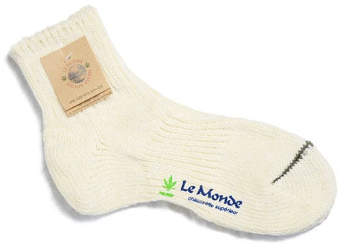 LE MONDE【ル・モンド】 レディースL型スラブネップソックス[206504]全3色