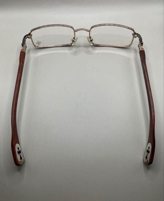 CHROME HEARTS クロムハーツ AXE マホガニーウッド アイウェア 眼鏡