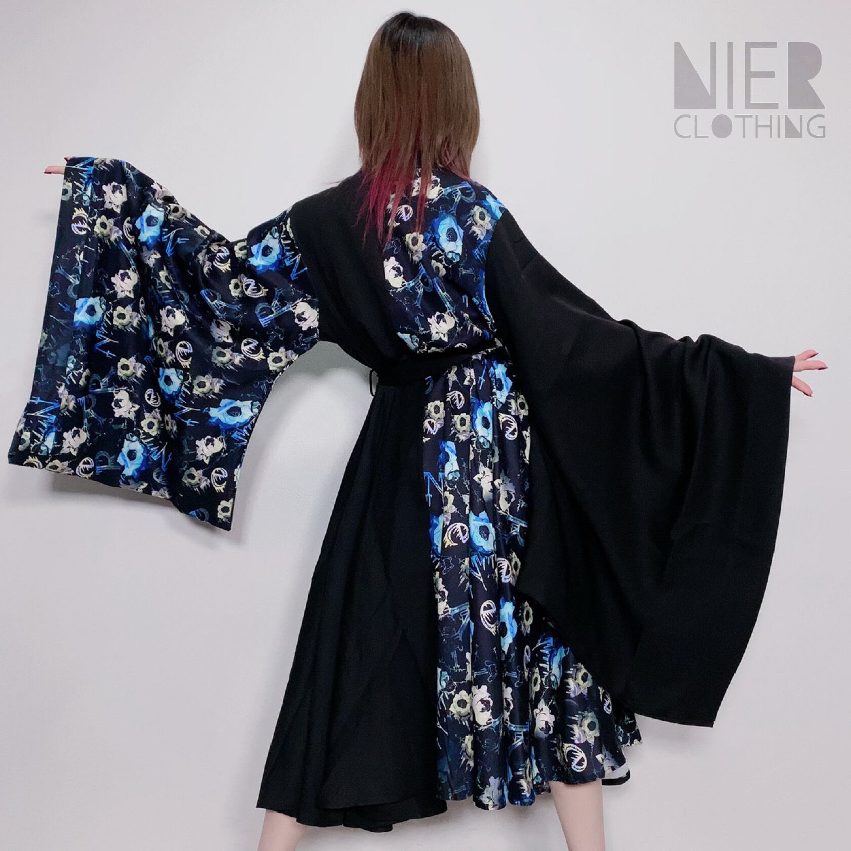 Nier Rose 着物風ワンピース ベルト紐付き Nier