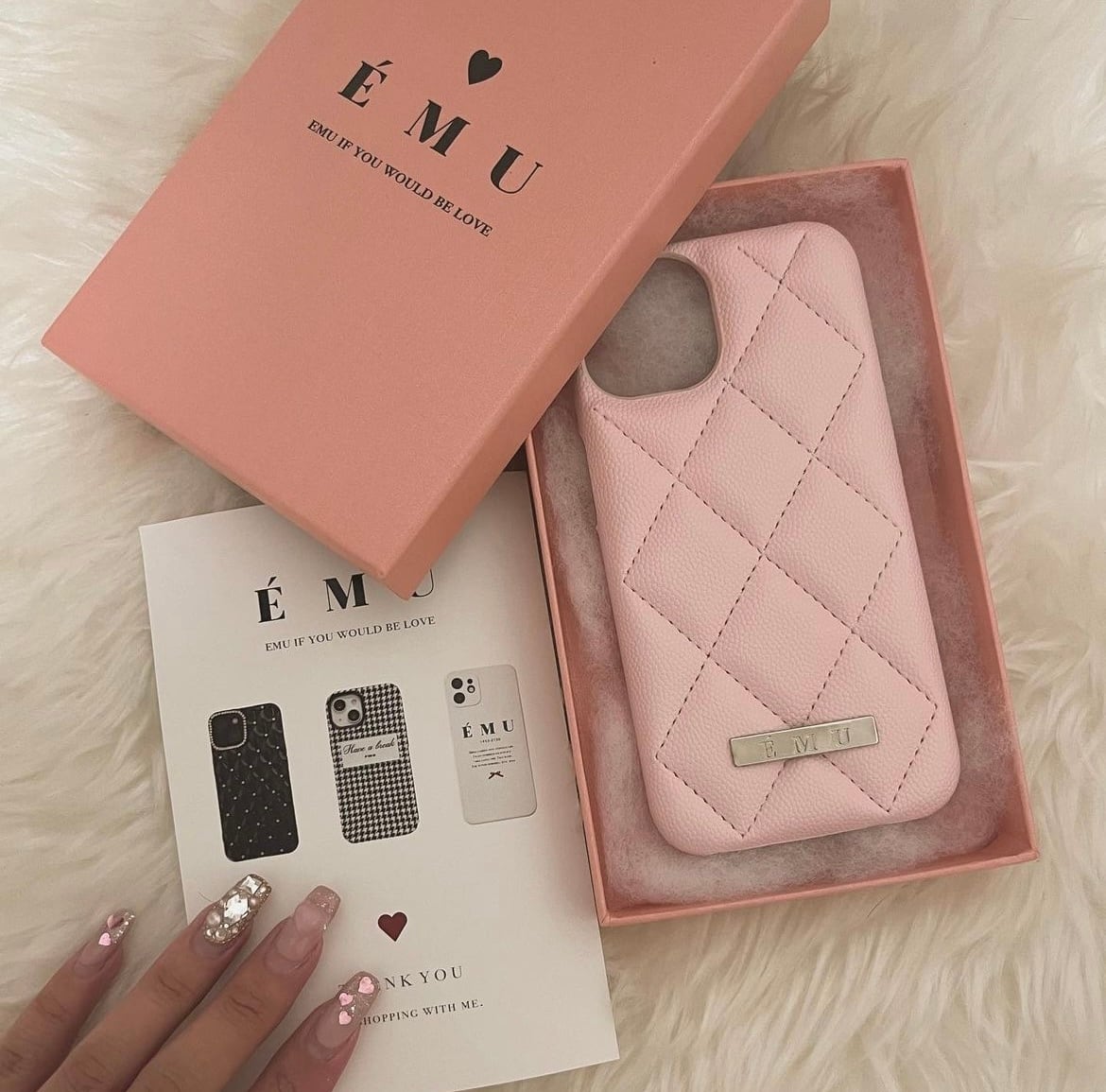 Rose Muse quilting iPhone case ピンク quilting iPhone case【pink】 – BUNNY APARTMENT