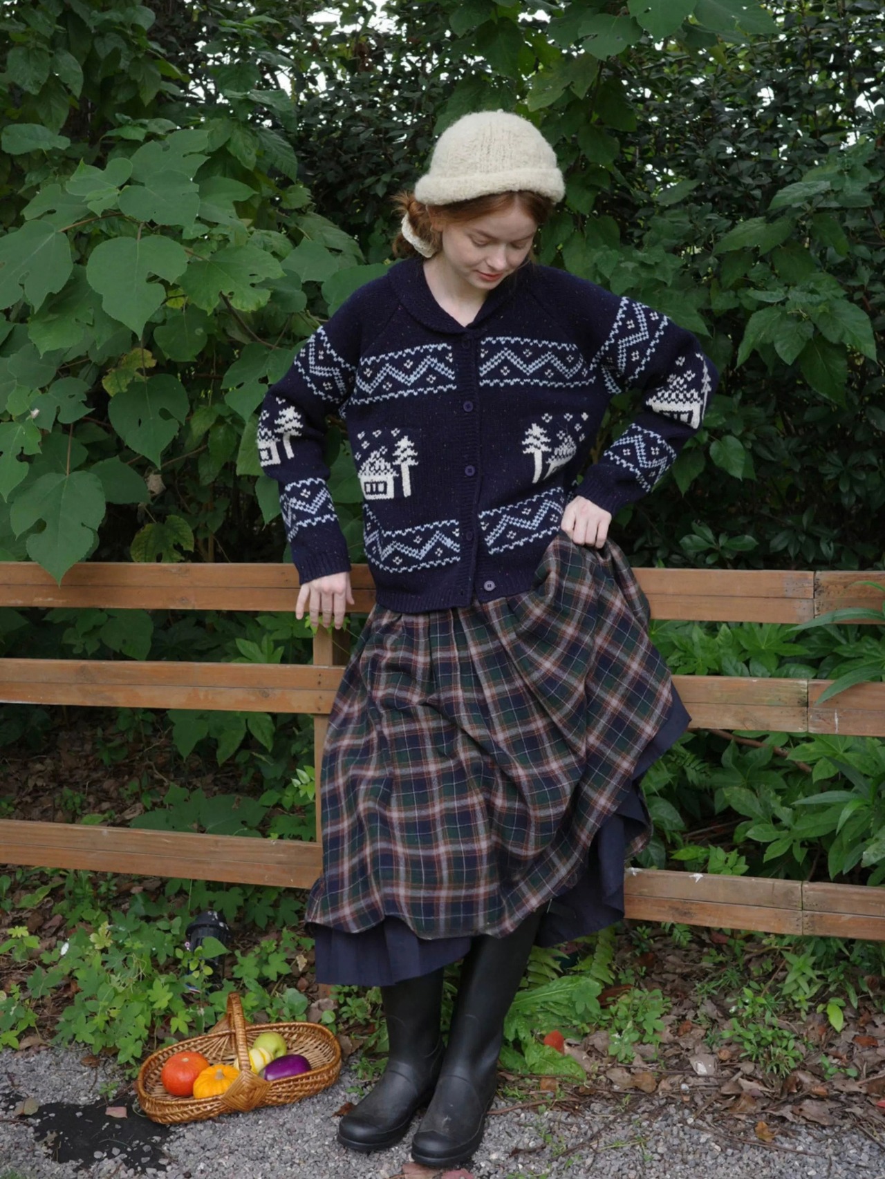Boréal Lodge Wool Jacquard Cardigan F0870