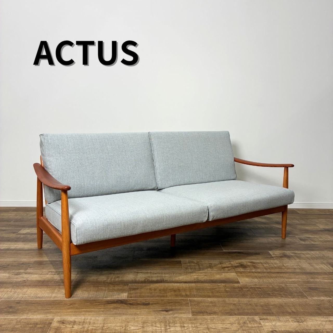 ACTUS H.W.F SOFA アクタス 二人掛けソファ RANK５WAVE GREY グレー ファブリック カバーリング【中古】【350サイズ】