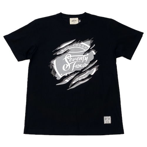 SEVENTY FOUR(セブンティーフォー) / T-SHIRT(RIPPER LOGO)(BLACK)(STF21FW12)(Tシャツ)