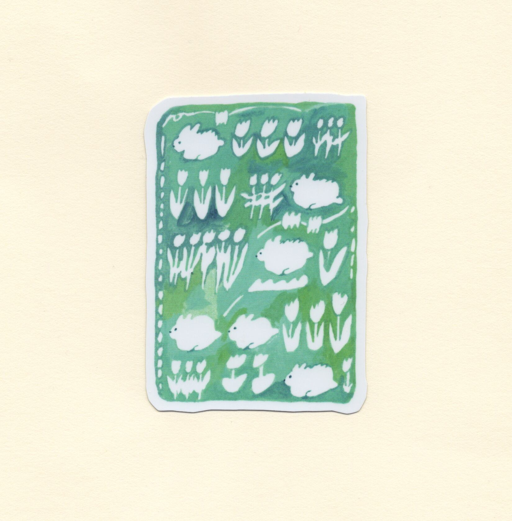 静かにキレる うさぎステッカー | NAKAZAWA Kaede