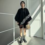 《名古屋先行販売》CFT.logo half sweat SH/black-logo black