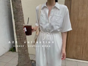 5部袖　オールインワン　AJ3396-964