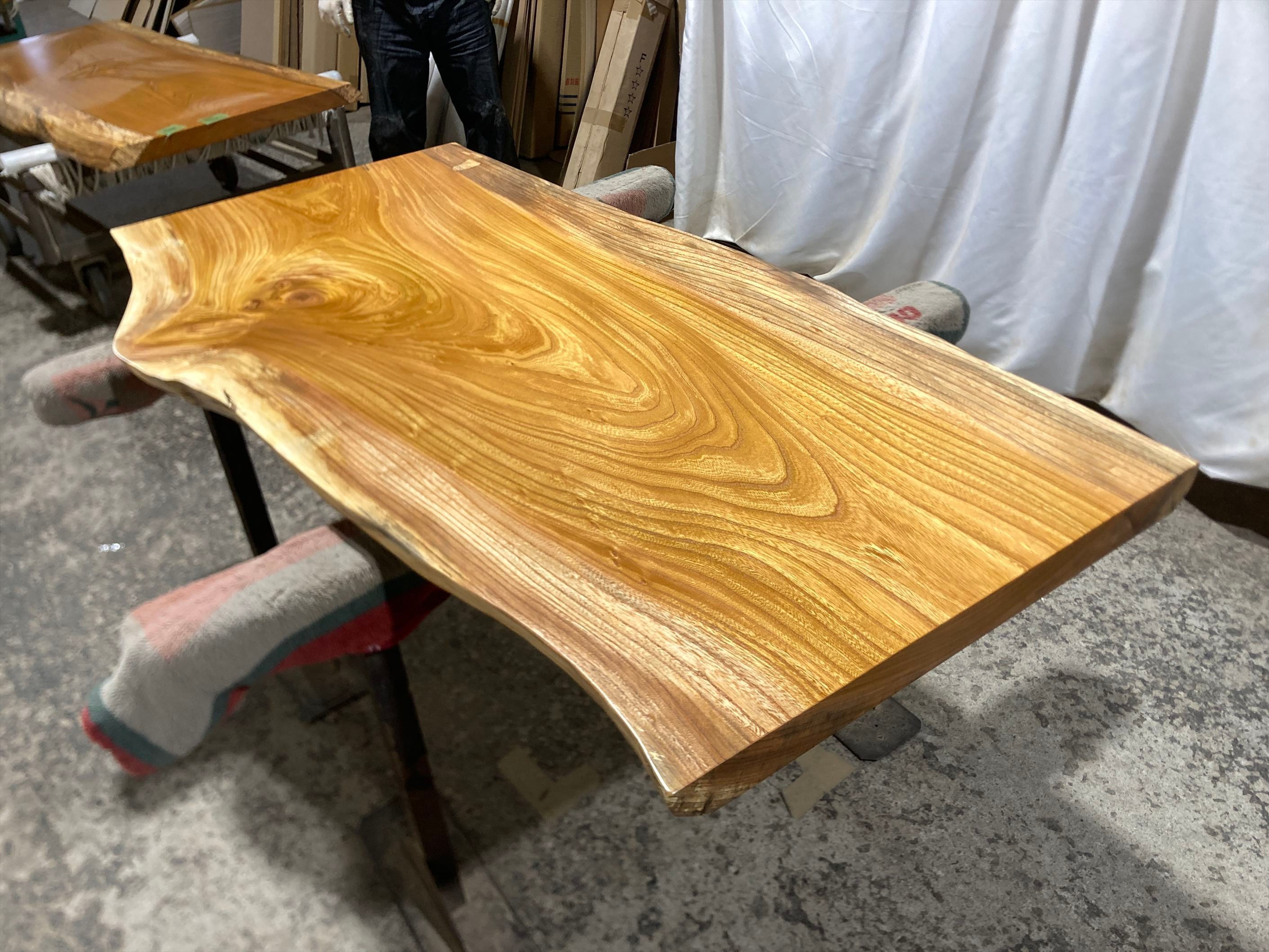 ケヤキ9248 欅 一枚板無垢 乾燥材 1540x590-700-610x55mm ローテーブル