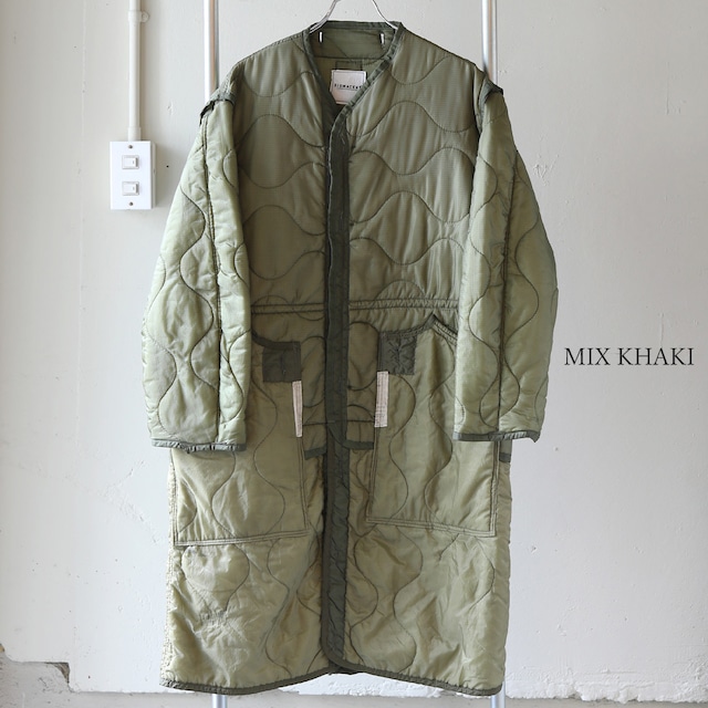The Charlie Tokyo  (Dismacent / ディスマセント) liner mix coat 袖脱着（MIX KHAKI/GRAY)
